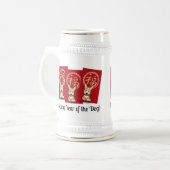 Chope À Bière Enveloppe rouge chinoise Lucky Corgi Année du chie (Devant gauche)