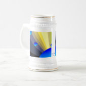 Chope À Bière Équilibre Stein d'or de lunes bleues (Devant gauche)