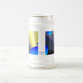 Chope À Bière Équilibre Stein d'or de lunes bleues (Centre)