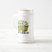 Chope À Bière Équipe de Shamrock vert irlandais St Patrick (Devant gauche)