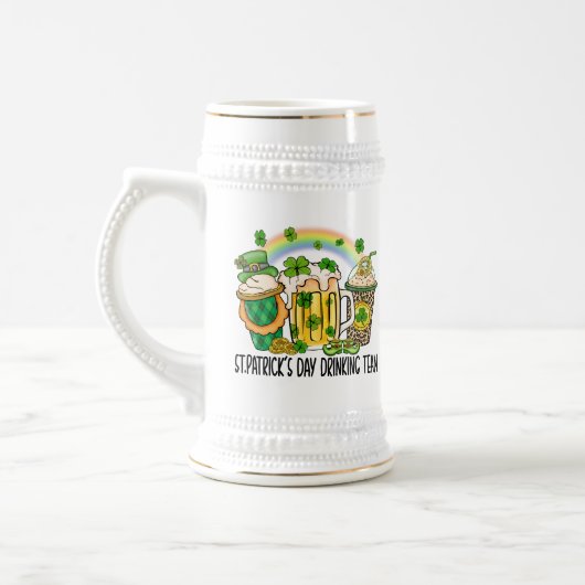 Chope À Bière Équipe de Shamrock vert irlandais St Patrick (Gauche)