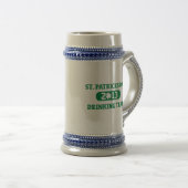 Chope À Bière Équipe potable 2013 du jour de St Patrick (Devant droit)
