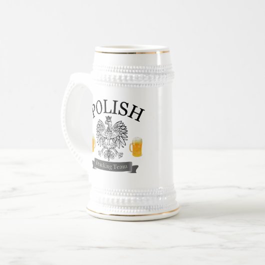 Chope À Bière Équipe potable polonaise Stein (Devant gauche)