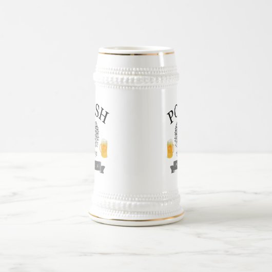 Chope À Bière Équipe potable polonaise Stein (Centre)