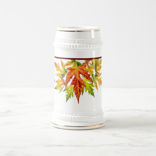 Chope À Bière Érable d'argent sur une Stein (Centre)