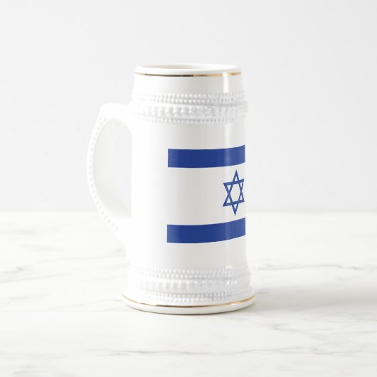 Chope À Bière Etat d'Israël Drapeau, Étoile de David Juifs (Devant gauche)