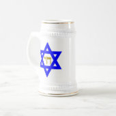 Chope À Bière Étoile de David & Symbole de Vie (Devant gauche)