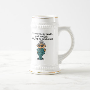 Chope À Bière Exercice, poussée, humour de saut