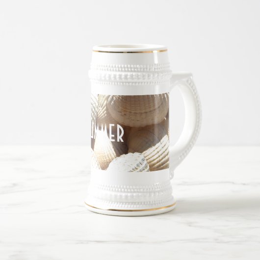 Chope À Bière Exotic Tropical Sea Shell Summer Beach Photographi (Devant droit)