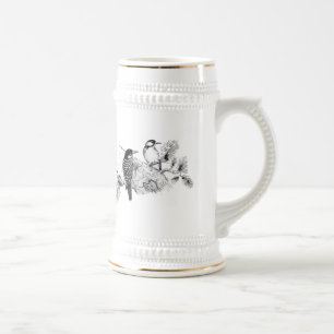 Chope À Bière Faire-part de mariage Oiseaux de l'amour Vintage