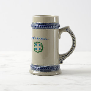 Chope À Bière Famille grecque FAITE SUR COMMANDE Stein