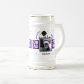 Chope À Bière Félicitations Grand Confetti Photo et nom (Devant droit)