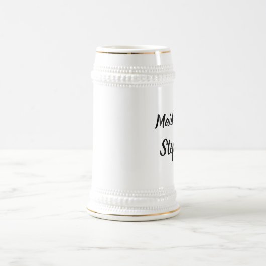 Chope À Bière Femme d'honneur Black Élégant Script Cadeaux Maria (Centre)