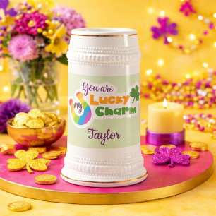 Chope À Bière Fer à cheval et trèfle chanceux cool