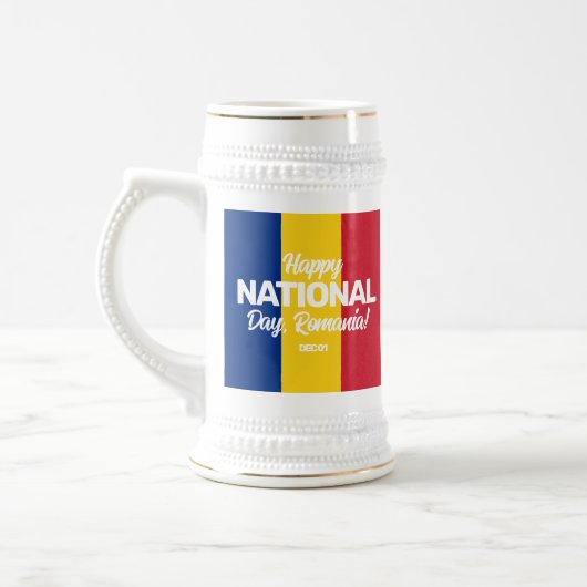 Chope À Bière Fête de l'Indépendance de Roumanie Pavillon nation (Gauche)
