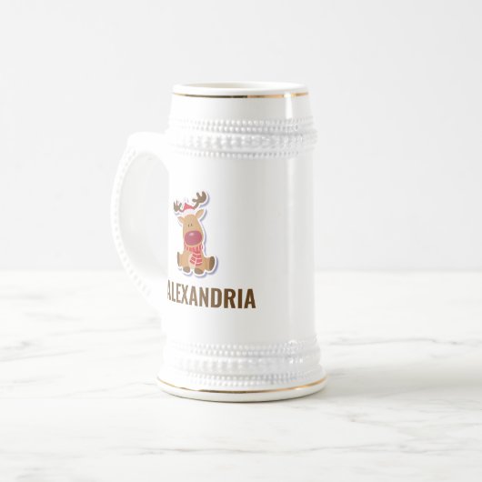 Chope À Bière Fête de Noël du Père Noël de Rudolph (Devant gauche)