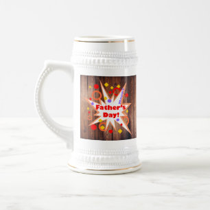 Chope À Bière Fête des pères rustique