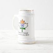 Chope À Bière Feuille d'érable indienne de drapeau Stein (Devant gauche)