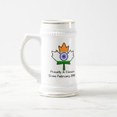 Chope À Bière Feuille d'érable indienne de drapeau Stein (Gauche)