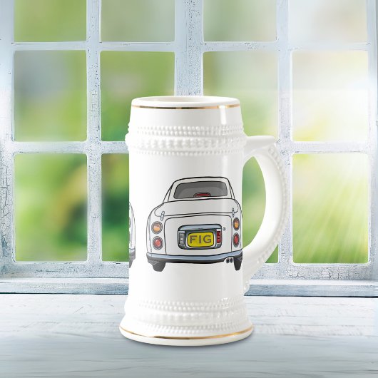 Chope À Bière Figarations Monogramme Blanc Figaro Bière Stein