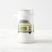 Chope À Bière Figarines Monogramme Jaune Figaro Car Bière Stein (Devant gauche)