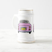 Chope À Bière Figarines Monogramme Rose Figaro Car Beer Stein (Devant gauche)