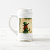 Chope À Bière Fille de la Saint-Patrick avec des trèfles (Gauche)