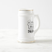 Chope À Bière Fils moderne , anniversaire de petit-fils Typograp (Devant droit)