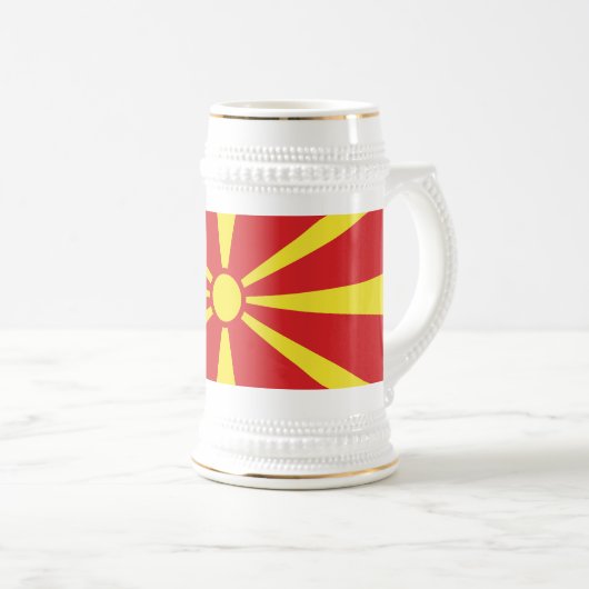 Chope À Bière Flag de Macedonia (Devant droit)