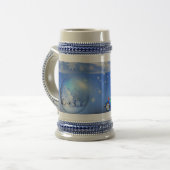 Chope À Bière Fléaux de neige bleu intacte (Devant gauche)