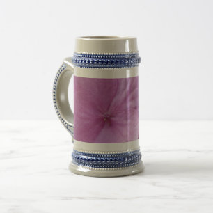 Chope À Bière Fleur d'hortensia rose Stein 22 oz gris/bleu
