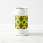 Chope À Bière Fleurs Artdeco dans le style rétro (Devant gauche)