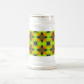 Chope À Bière Fleurs Artdeco dans le style rétro (Centre)