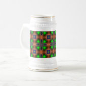 Chope À Bière Fleurs Artdeco dans le style rétro (Devant gauche)