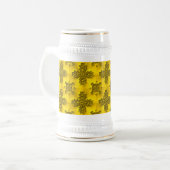 Chope À Bière Fleurs Artdeco dans le style rétro (Devant gauche)