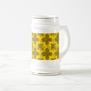 Chope À Bière Fleurs Artdeco dans le style rétro