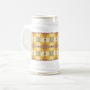 Chope À Bière Fleurs Artdeco dans le style rétro