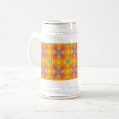 Chope À Bière Fleurs Artdeco dans le style rétro (Devant gauche)