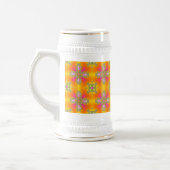 Chope À Bière Fleurs Artdeco dans le style rétro (Gauche)