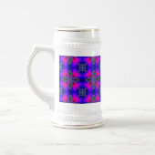 Chope À Bière Fleurs Artdeco dans le style rétro (Gauche)