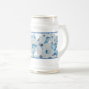 Chope À Bière Fleurs de bois de chien sur un Stein