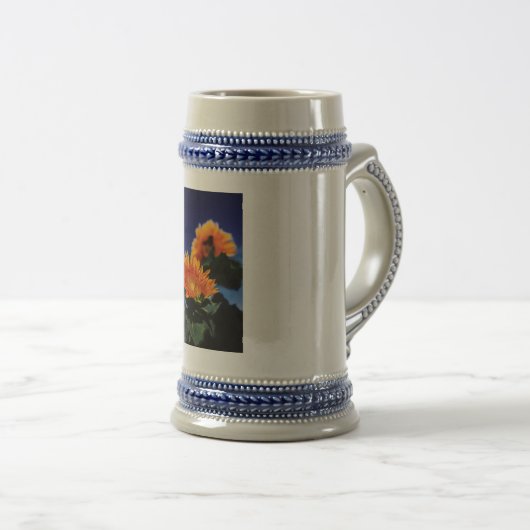 Chope À Bière Fleurs de soleil (Devant droit)