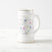 Chope À Bière Fleurs du jardin Bière Stein (Devant droit)