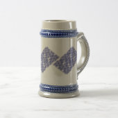Chope À Bière Fleurs violettes (Devant droit)