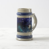 Chope À Bière Fond spatial avec étoiles (Devant droit)