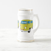 Chope À Bière Fourgonnette verte lime classique dessin animé (Devant droit)