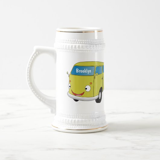 Chope À Bière Fourgonnette verte lime classique dessin animé (Gauche)