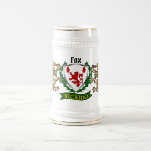 Chope À Bière Fox Irish Shield Beer Stein