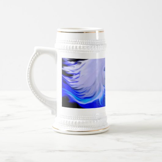 Chope À Bière Frau mit Delphinen im Mondschein (Gauche)