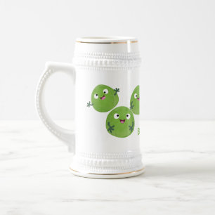 Chope À Bière Funny Brussels sprouts légumes caricature
